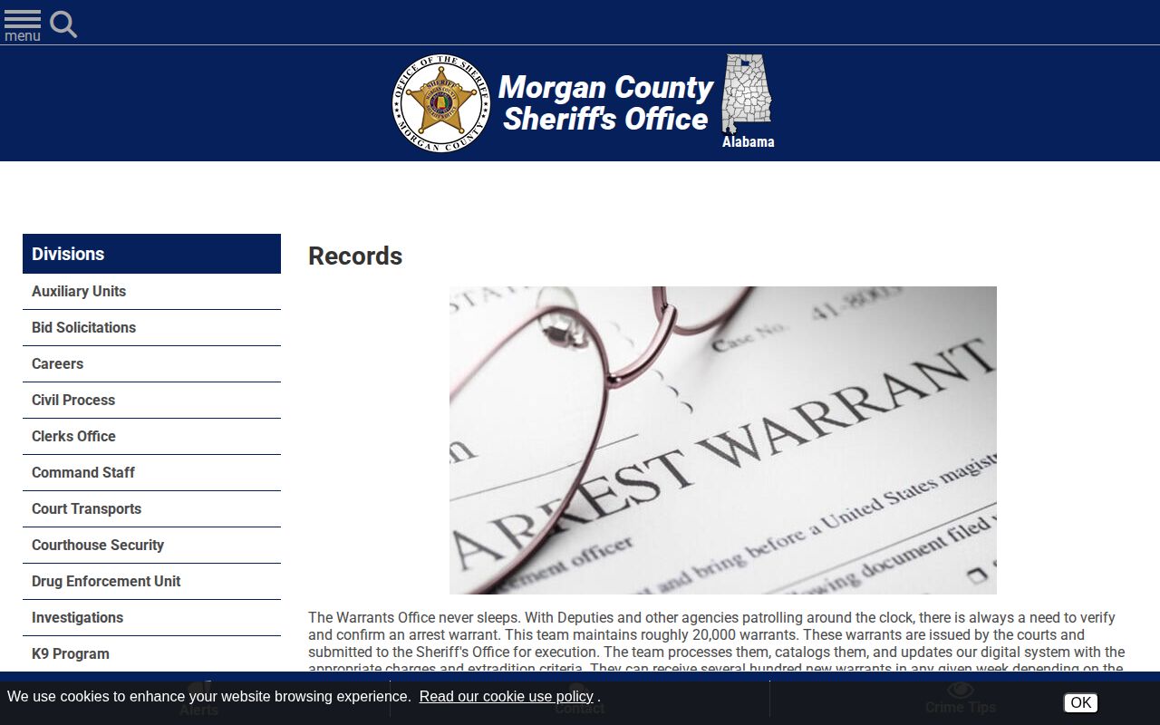 Morgan County 72-hour release list records fallback source
